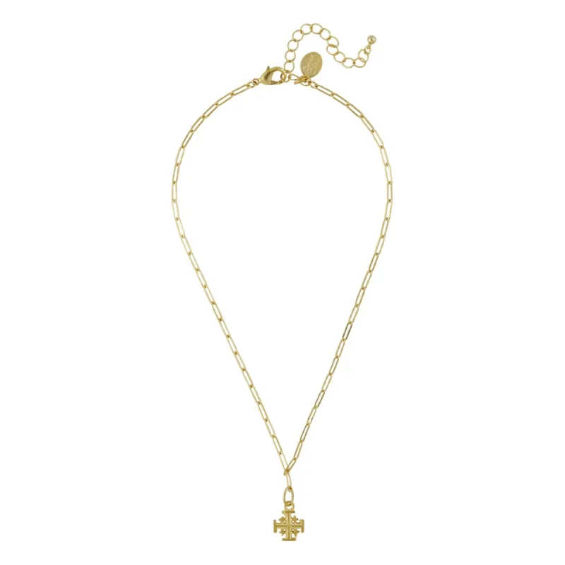 Jerusalem Cross Paperclip Necklace sold by Susan Shaw