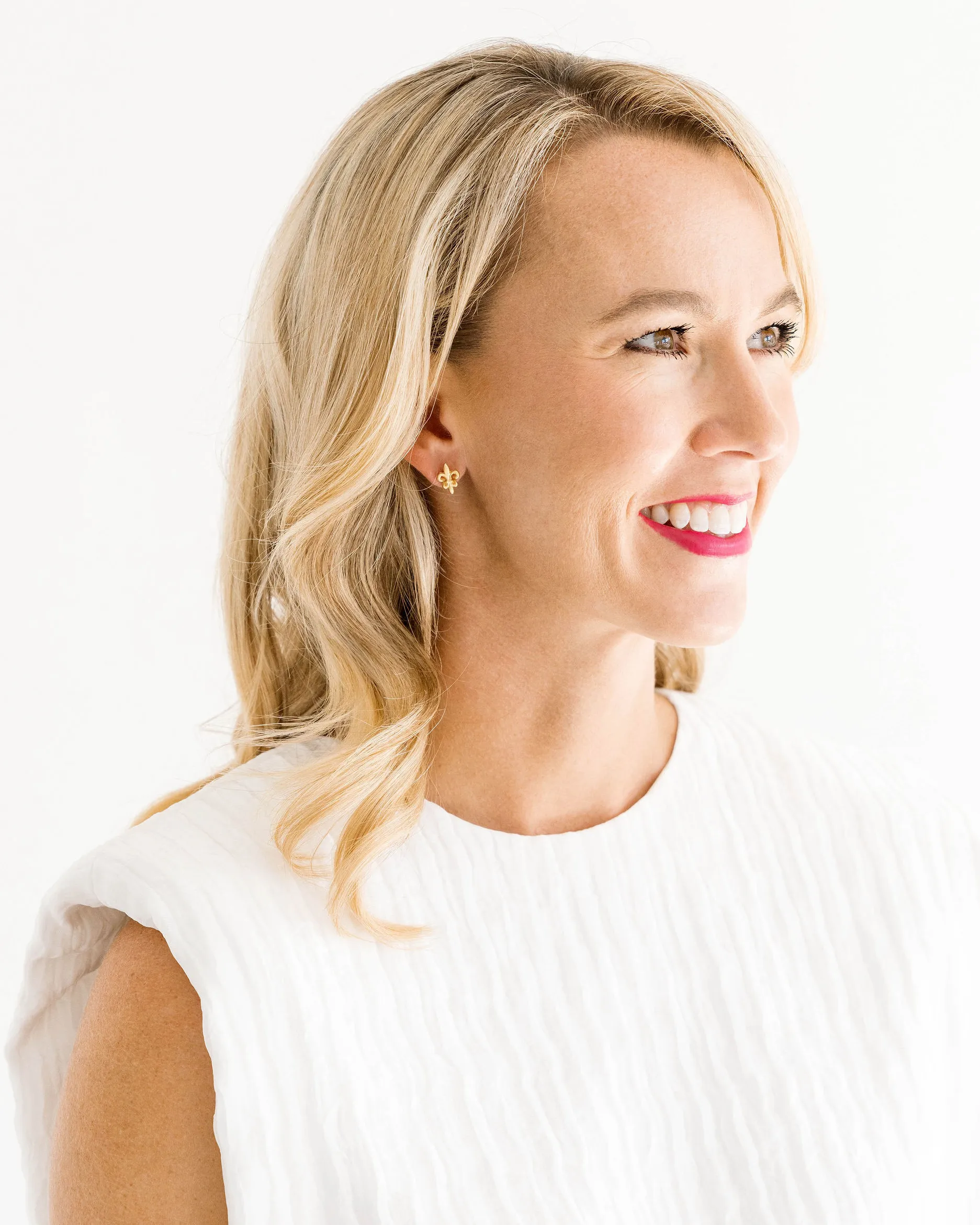 Mini Fleur de Lis Studs sold by Susan Shaw product image thumbnail 4