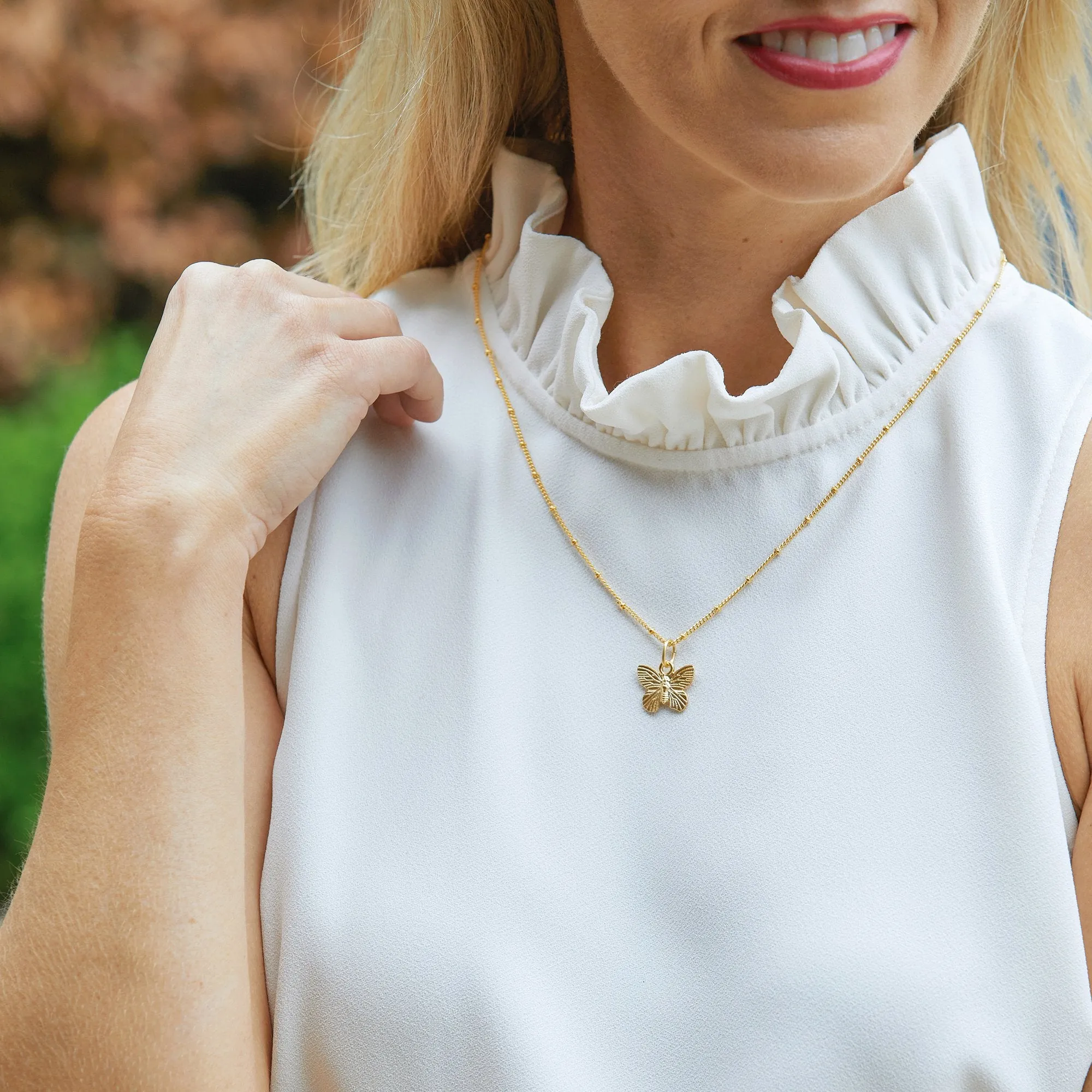 Dainty Butterfly Necklace sold by Susan Shaw product image thumbnail 4