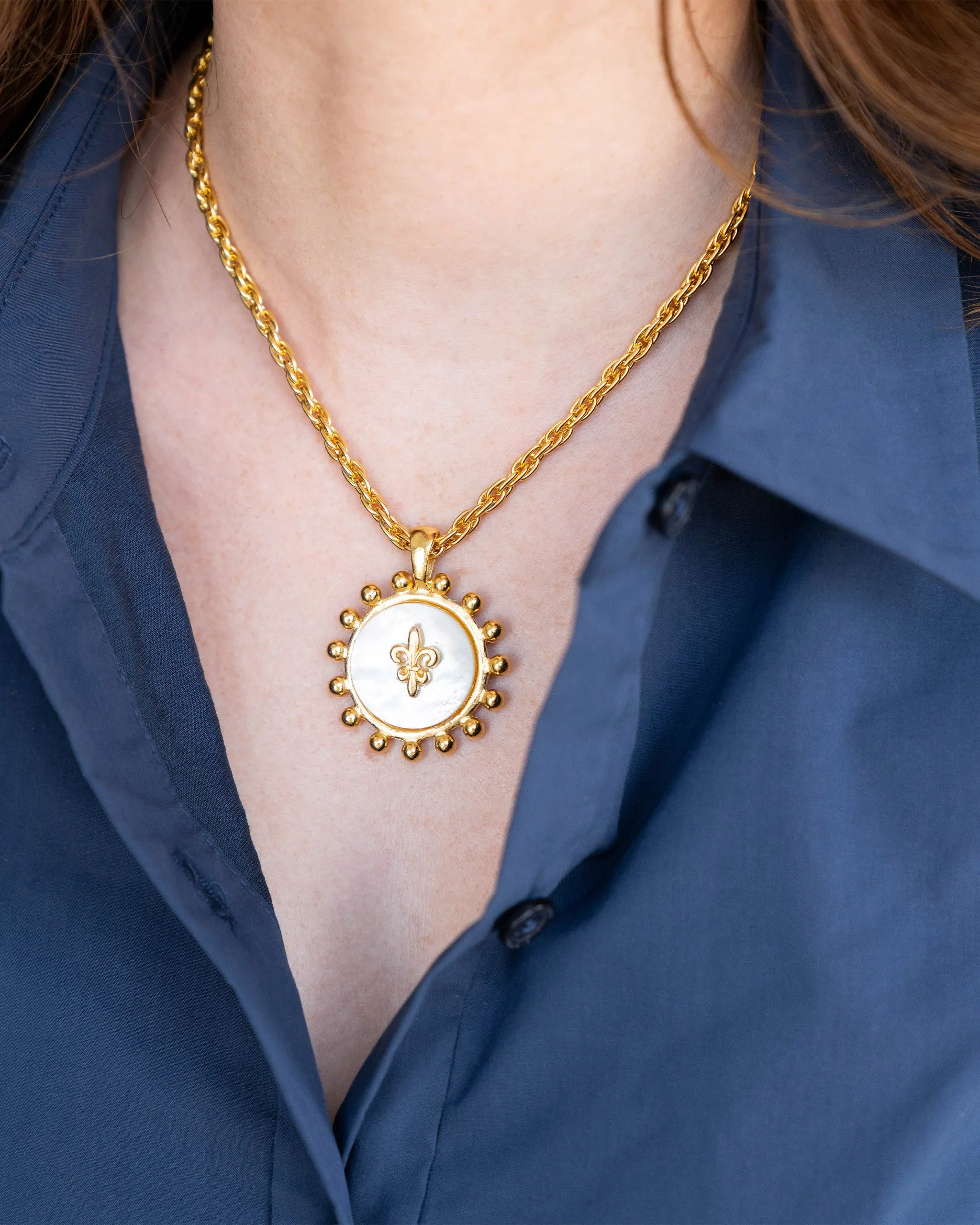 Sophie Fleur de Lis Necklace sold by Susan Shaw product image thumbnail 3