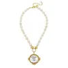 Roman Bee Coin Pearl Necklace sold by Susan Shaw