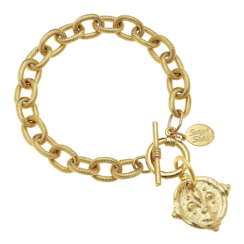 Fleur de Lis Intaglio Bracelet sold by Susan Shaw