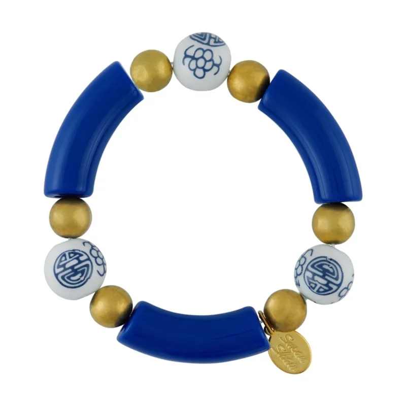 Royal Blue & White Charleston Bracelet III sold by Susan Shaw