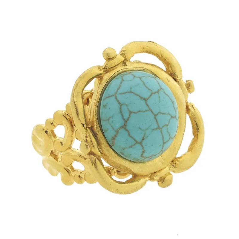 Turquoise Scroll Ring sold by Susan Shaw