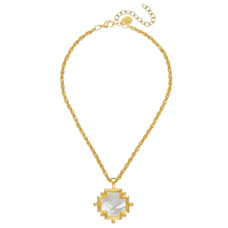 Mother of Pearl Cross Necklace sold by Susan Shaw