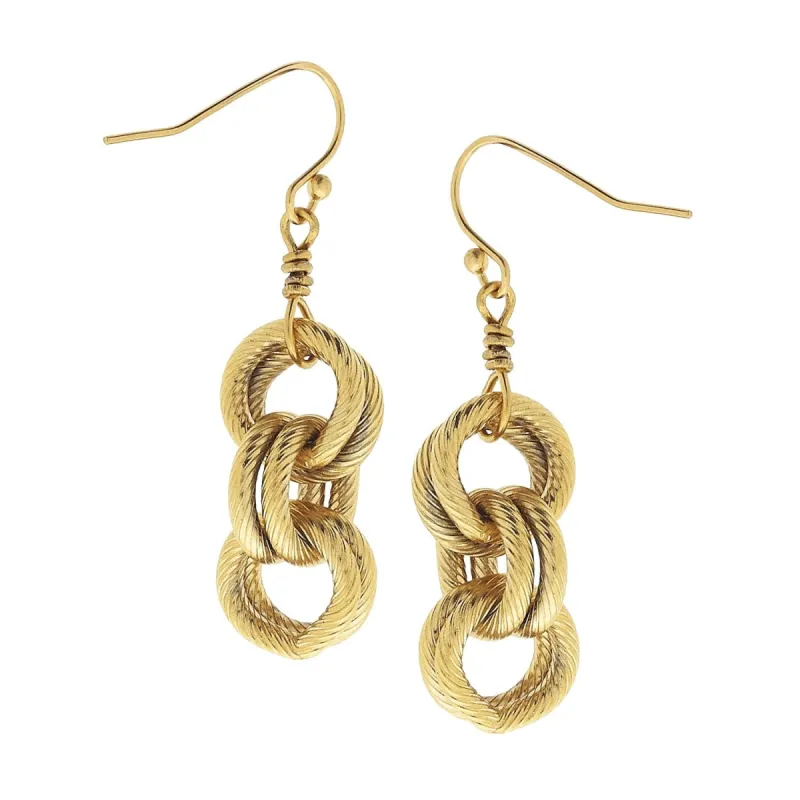 Double Link Chain Earrings sold by Susan Shaw