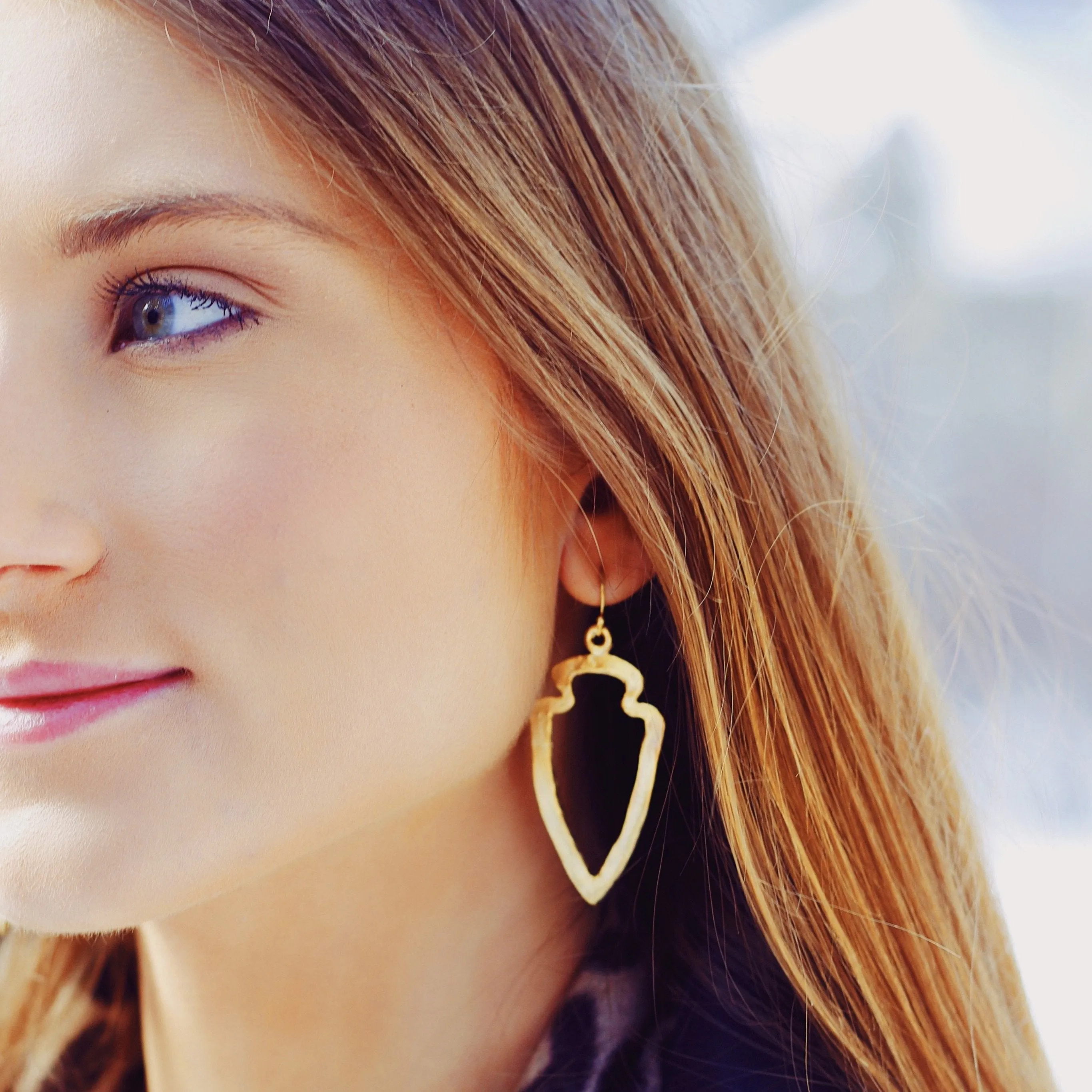 Open Arrowhead Earrings sold by Susan Shaw product image thumbnail 3