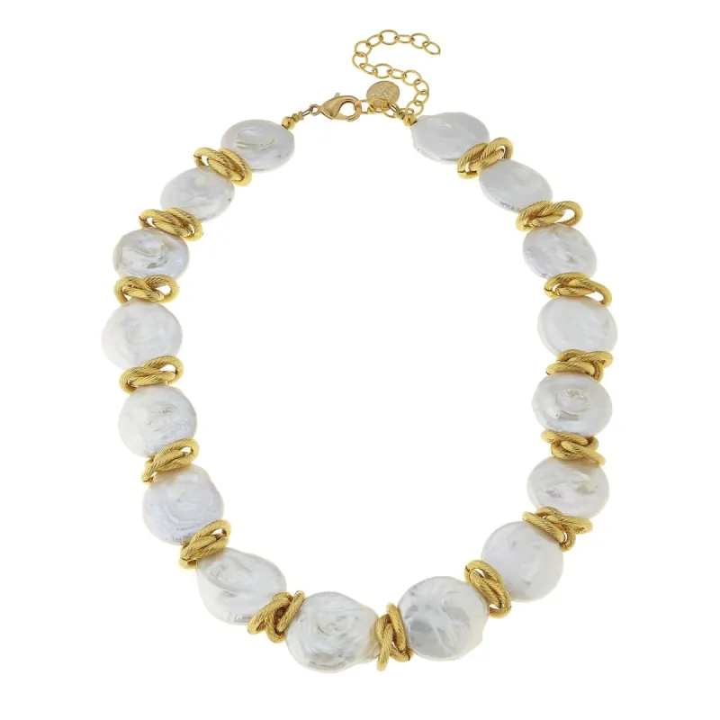 Coin Pearl Link Necklace sold by Susan Shaw