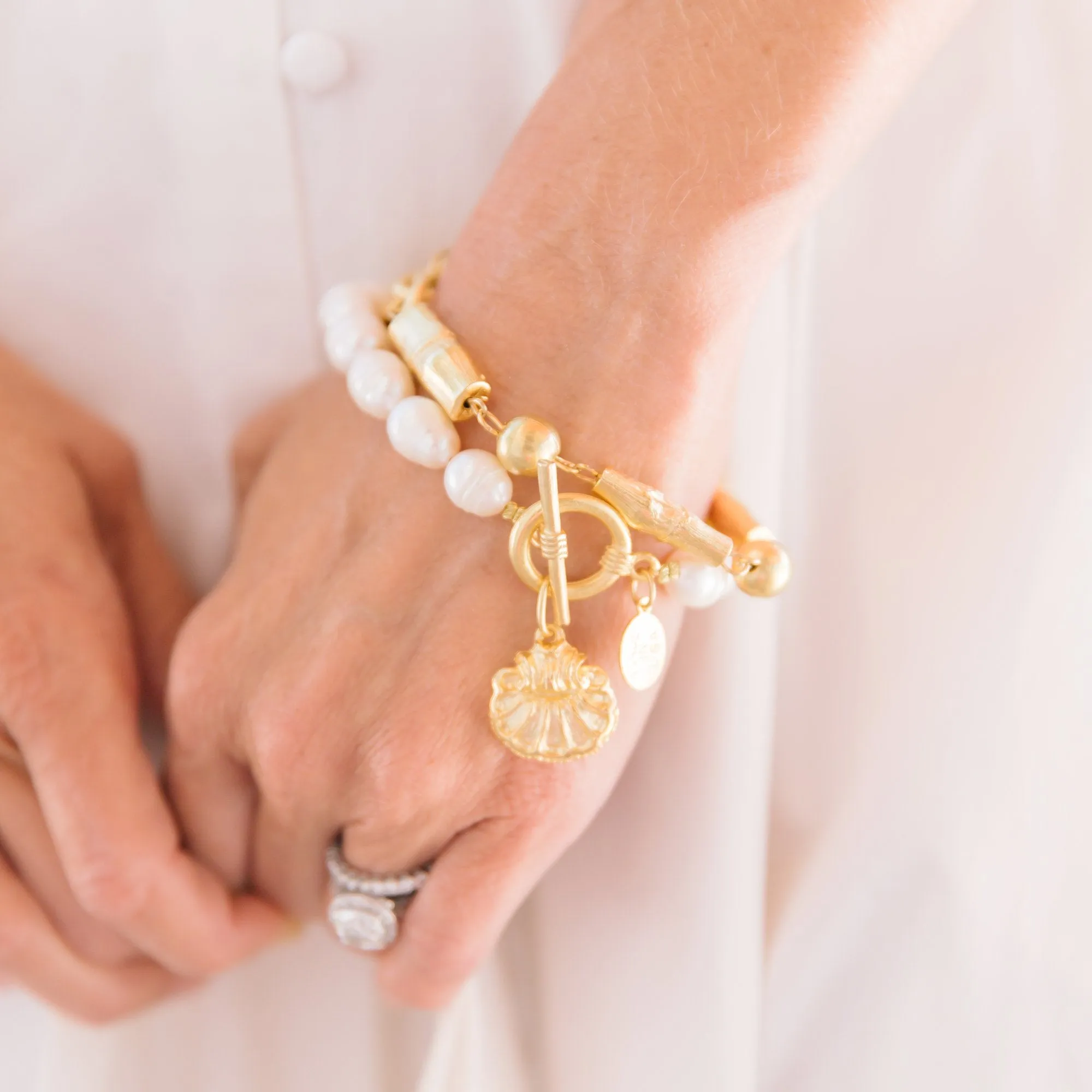 Scallop Pearl Bracelet sold by Susan Shaw product image thumbnail 2