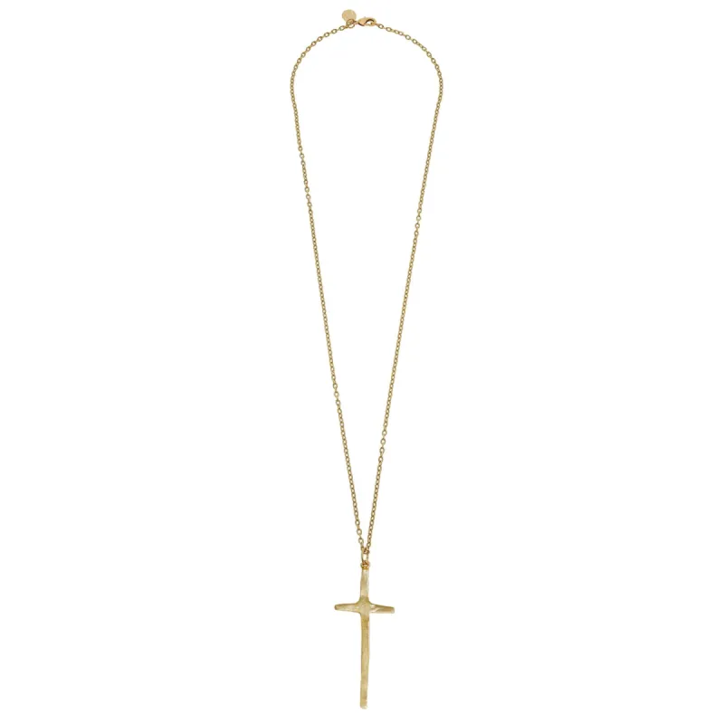 Long Tall Cross Necklace sold by Susan Shaw