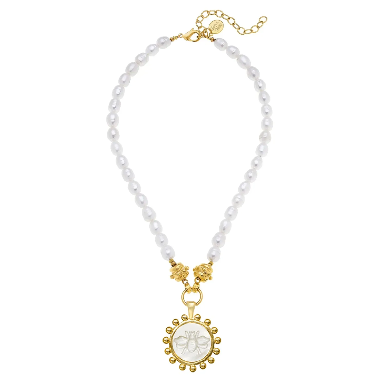 Erin Engraved Bee Necklace sold by Susan Shaw