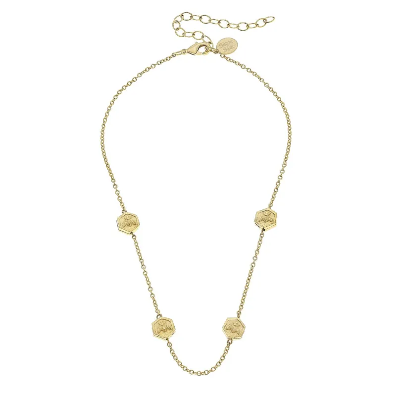 Dainty Multi Bee Necklace sold by Susan Shaw
