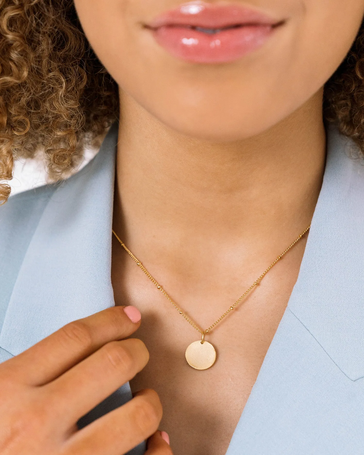 Dainty Disk Necklace sold by Susan Shaw product image thumbnail 3