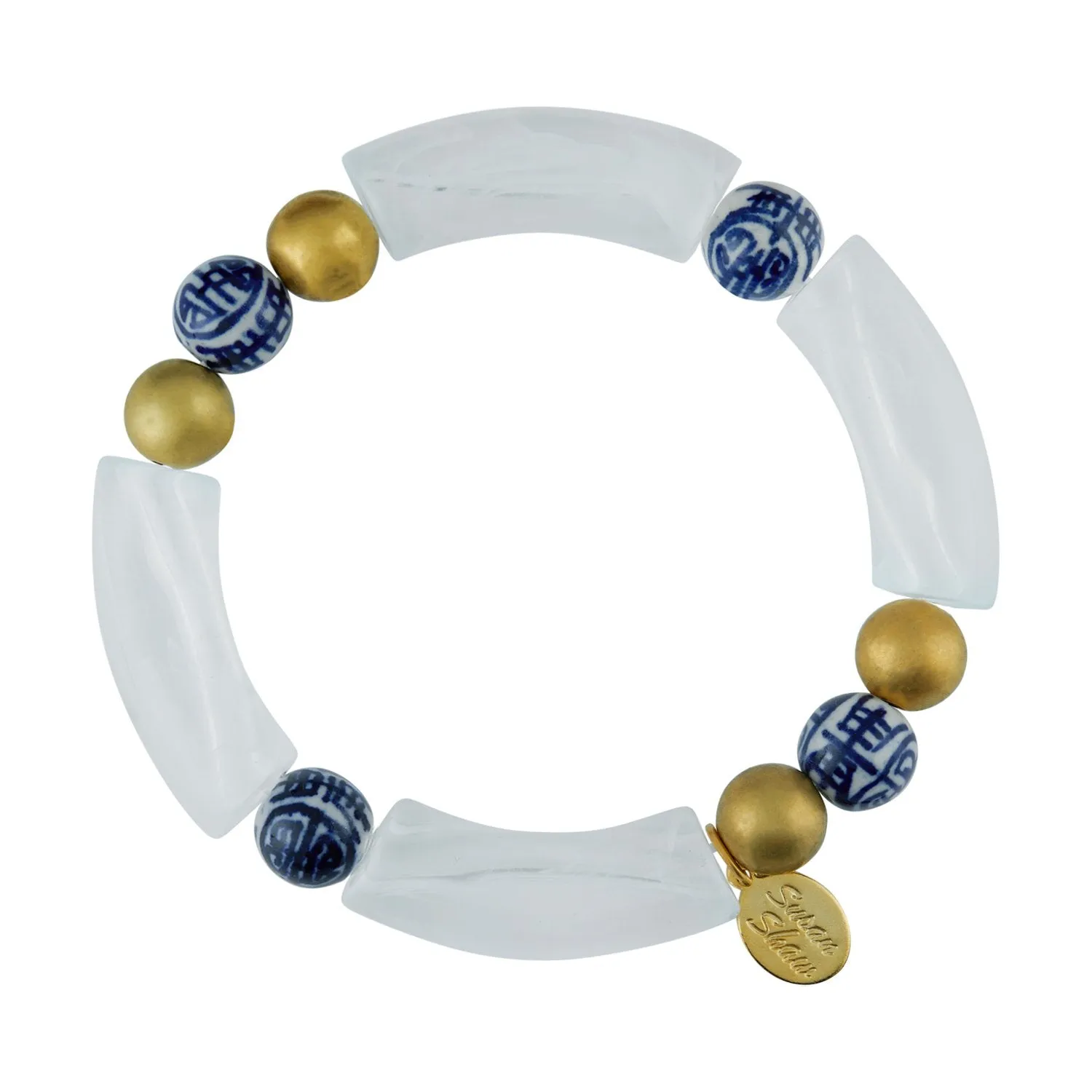 White Blue & White Charleston Bracelet IV sold by Susan Shaw