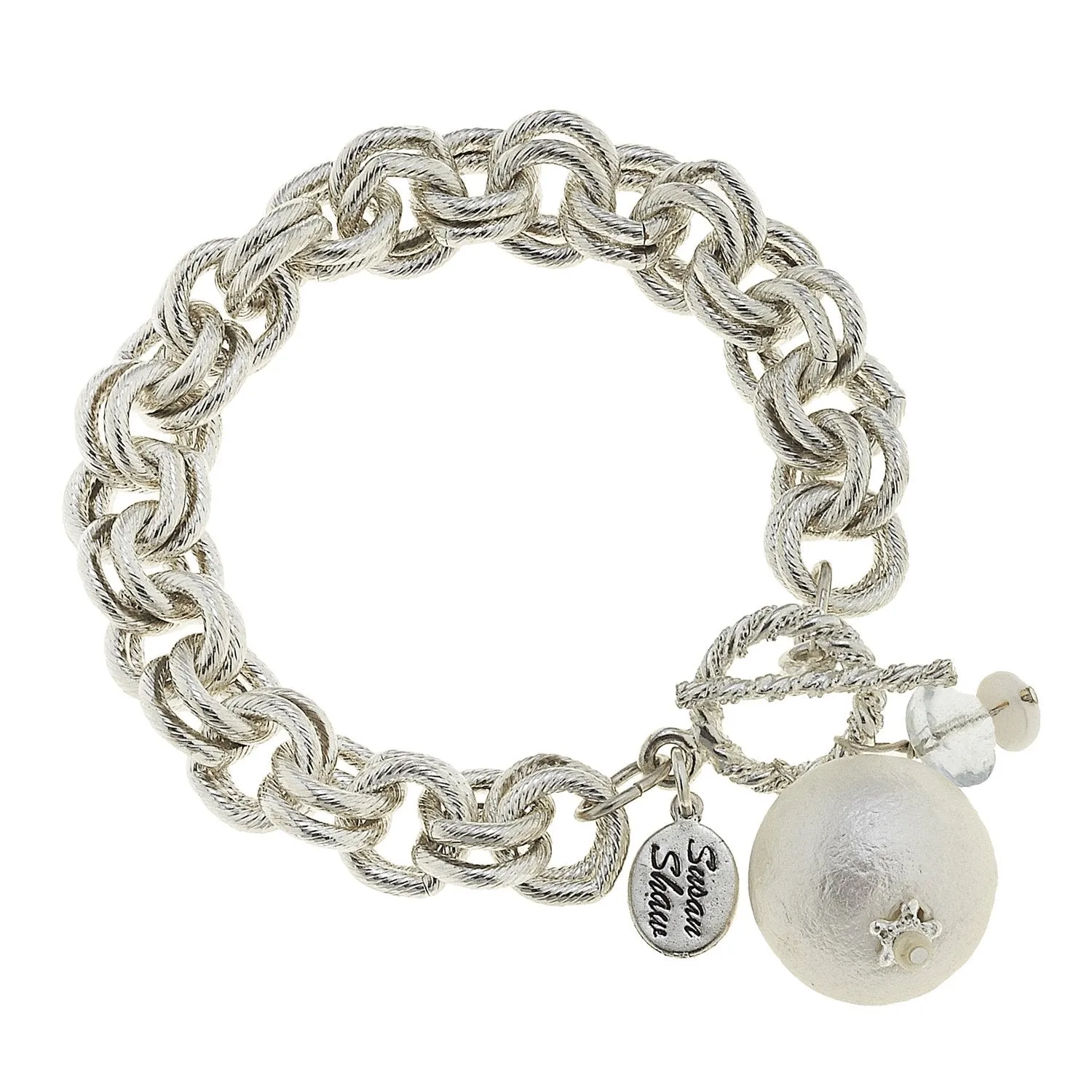 Double Link Cotton Pearl Bracelet sold by Susan Shaw product image thumbnail 3