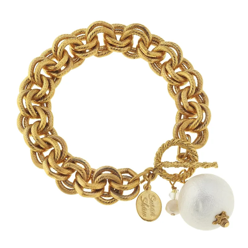 Double Link Cotton Pearl Bracelet sold by Susan Shaw