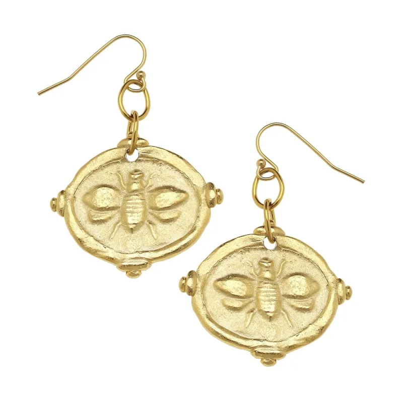 Bee Intaglio Earrings sold by Susan Shaw