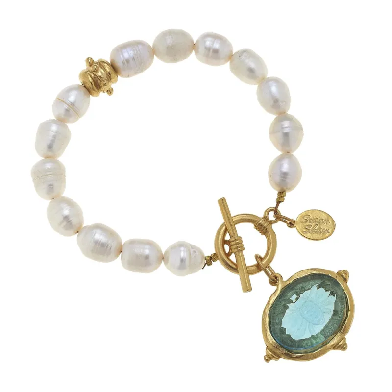 Venetian Glass Bee Pearl Bracelet sold by Susan Shaw