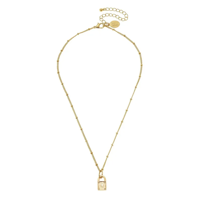 Mini Lock Necklace sold by Susan Shaw