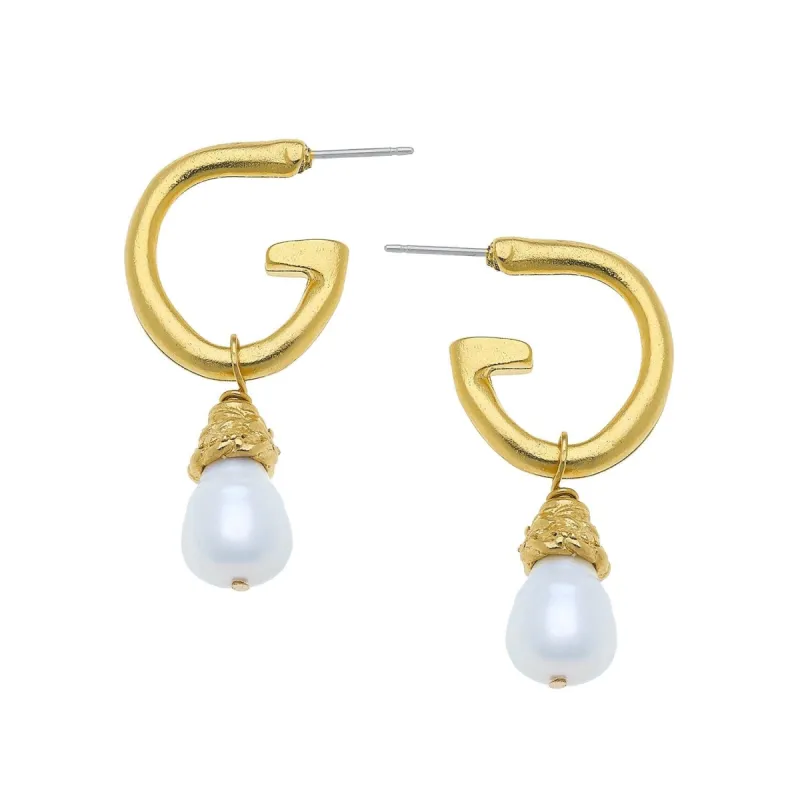 Gigi Pearl Drop Earrings made by Susan Shaw