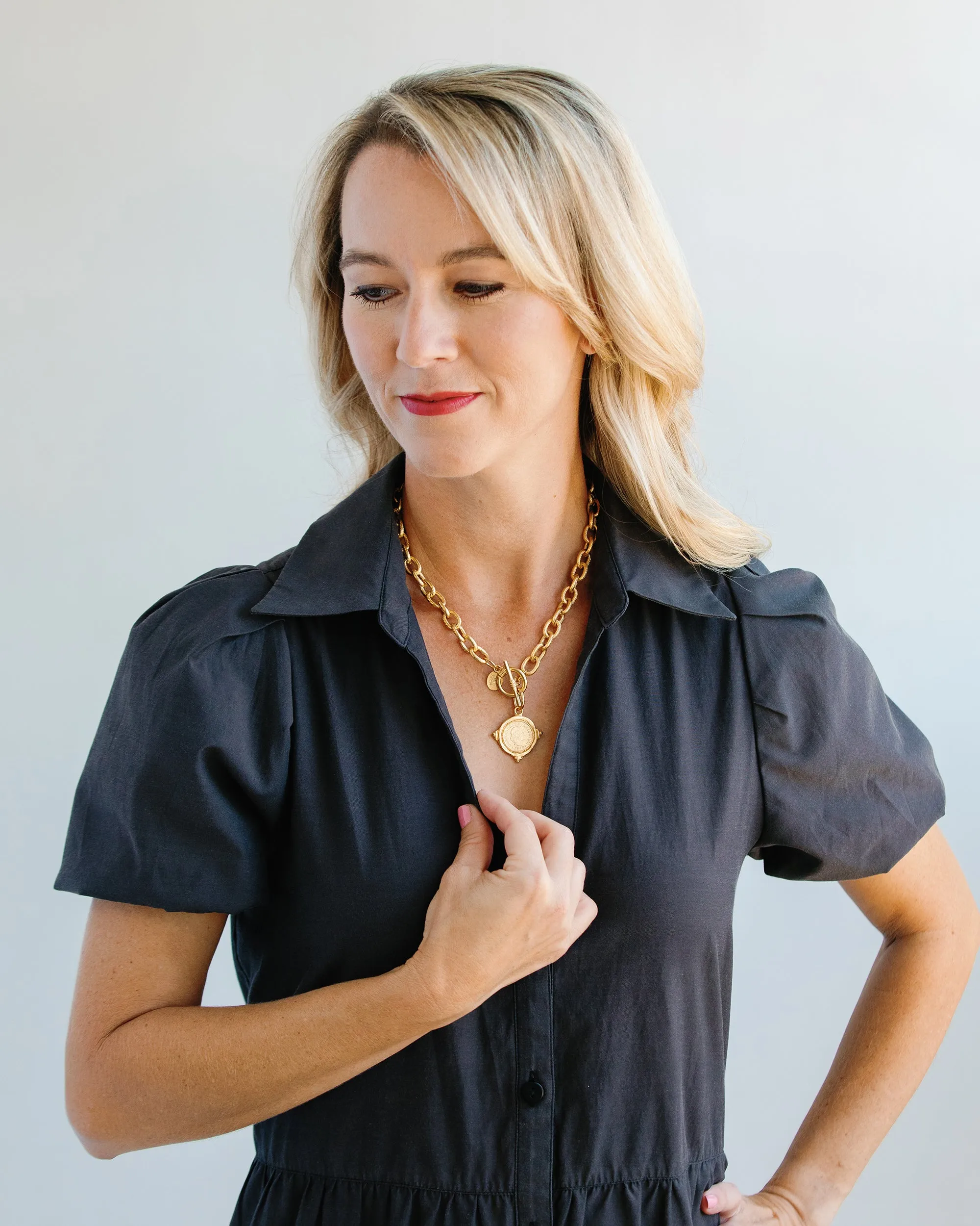 Coin Toggle Necklace sold by Susan Shaw product image thumbnail 4