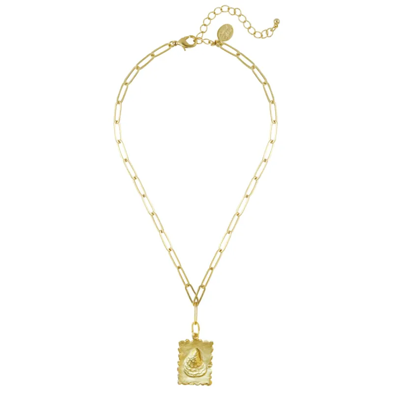 Oyster Stamp Necklace sold by Susan Shaw