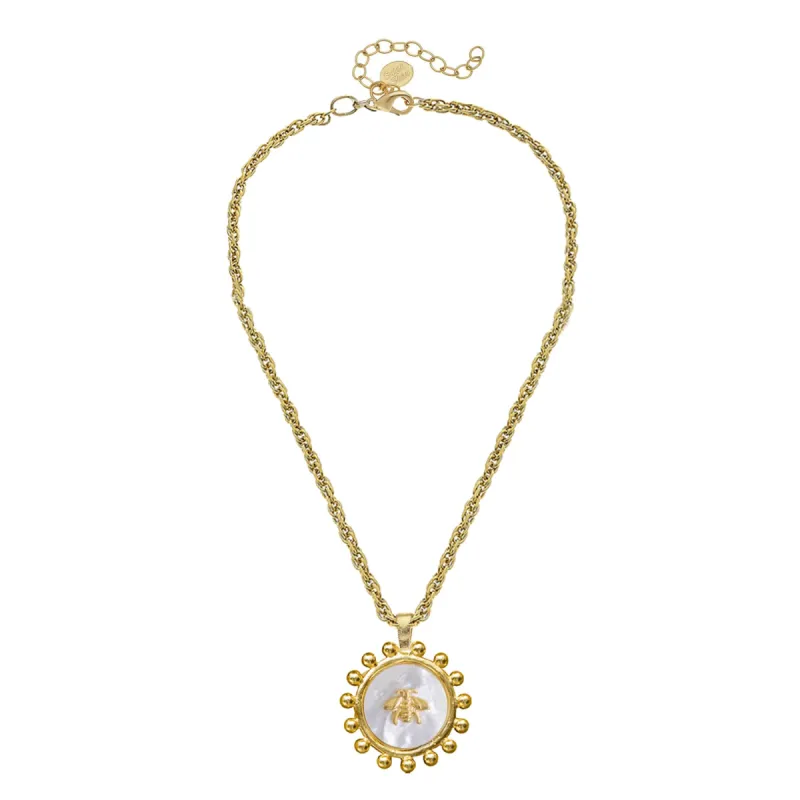 Bee Mother of Pearl Necklace sold by Susan Shaw