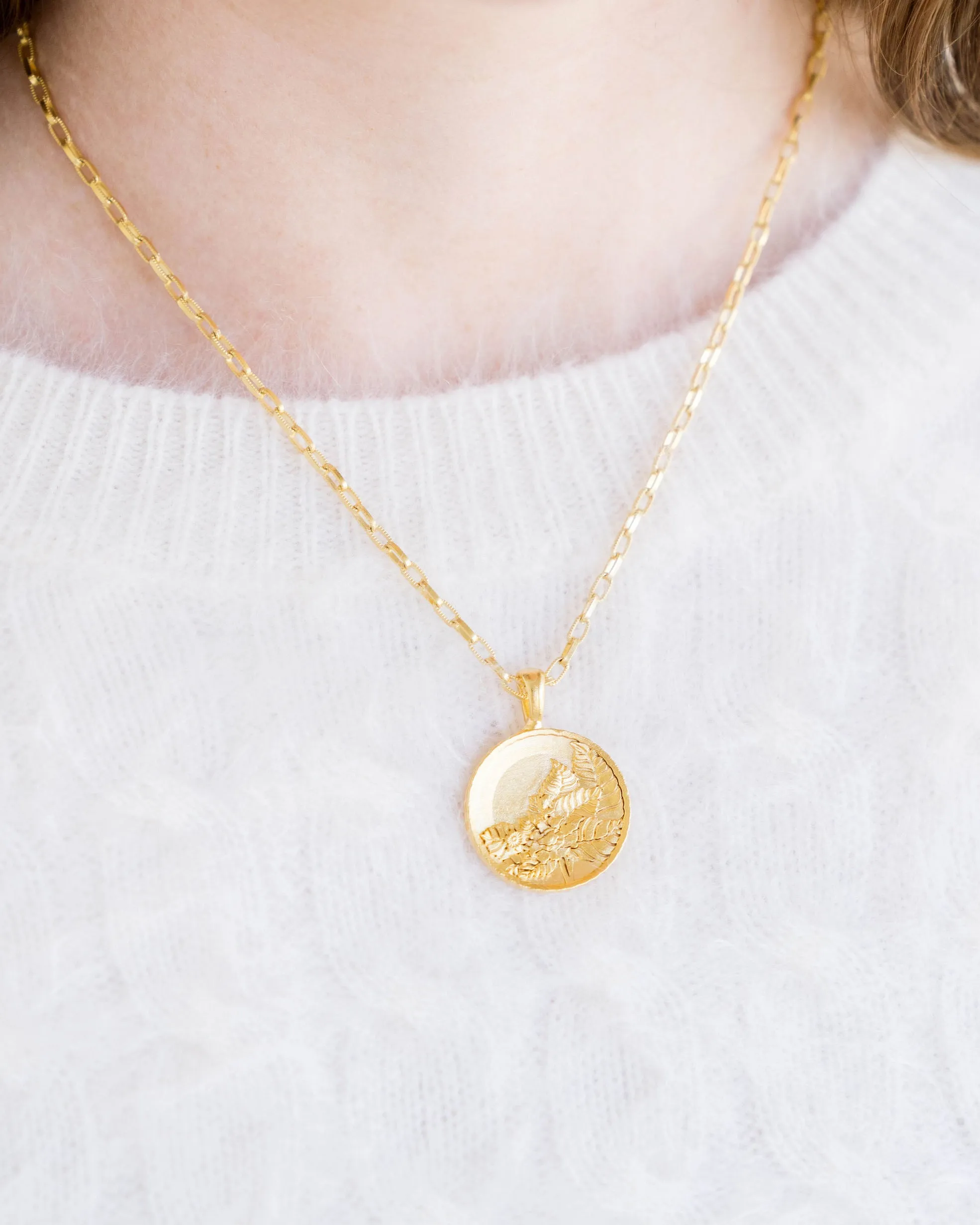 Tobacco Leaf Cable Necklace sold by Susan Shaw product image thumbnail 3