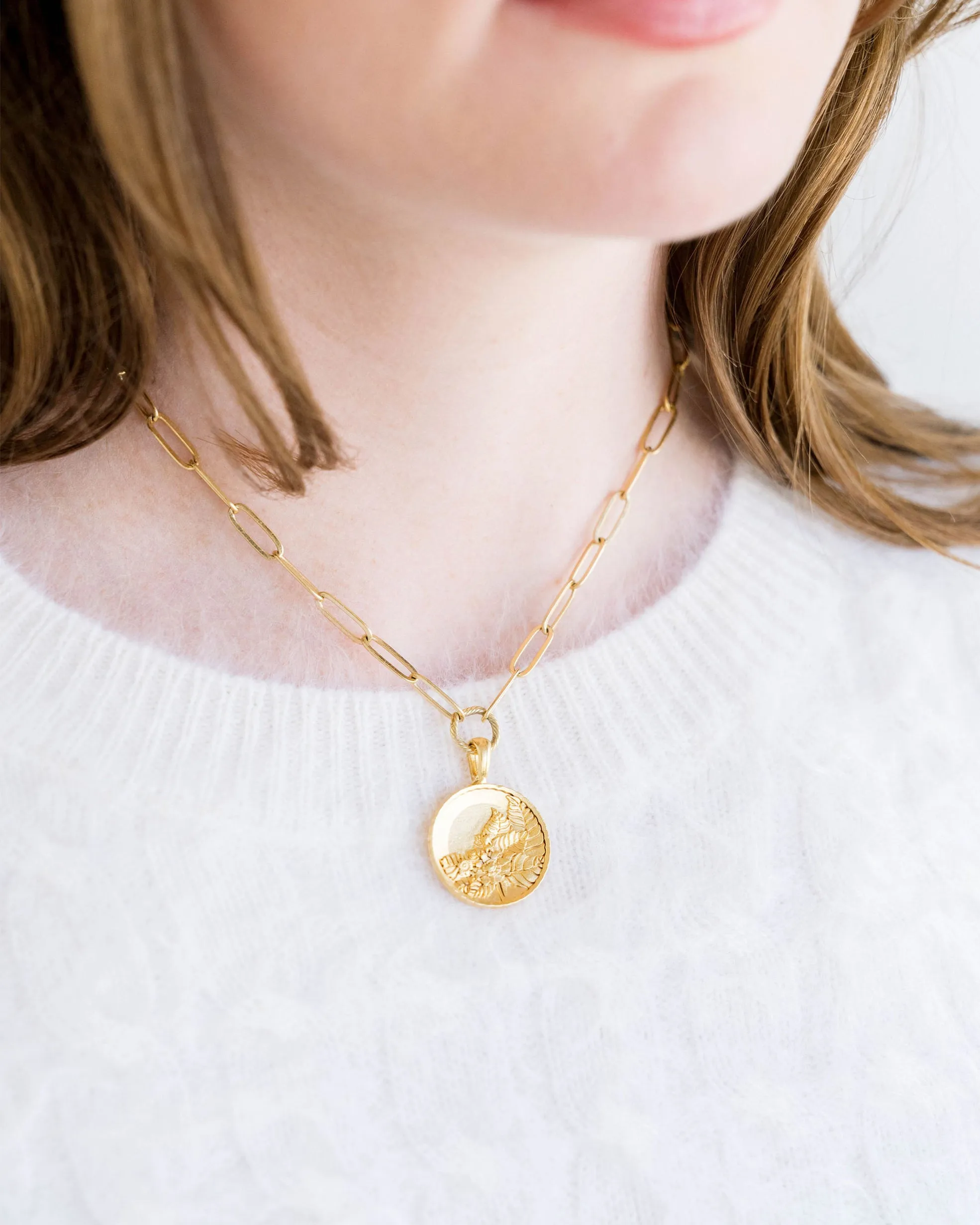 Tobacco Leaf Paperclip Necklace sold by Susan Shaw product image thumbnail 3