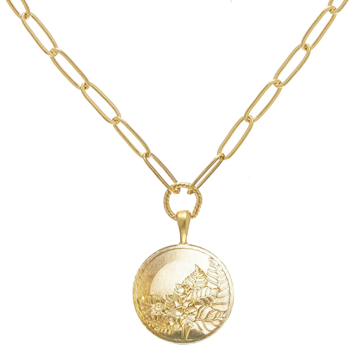 Tobacco Leaf Paperclip Necklace sold by Susan Shaw