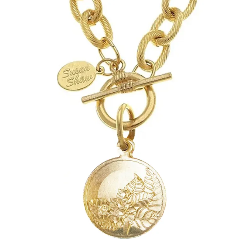 Tobacco Leaf Toggle Necklace sold by Susan Shaw