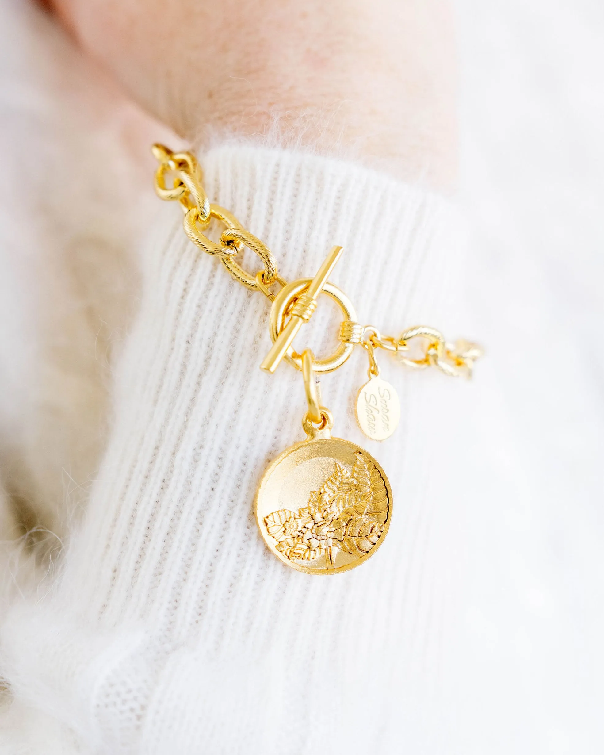 Tobacco Leaf Toggle Bracelet sold by Susan Shaw product image thumbnail 3