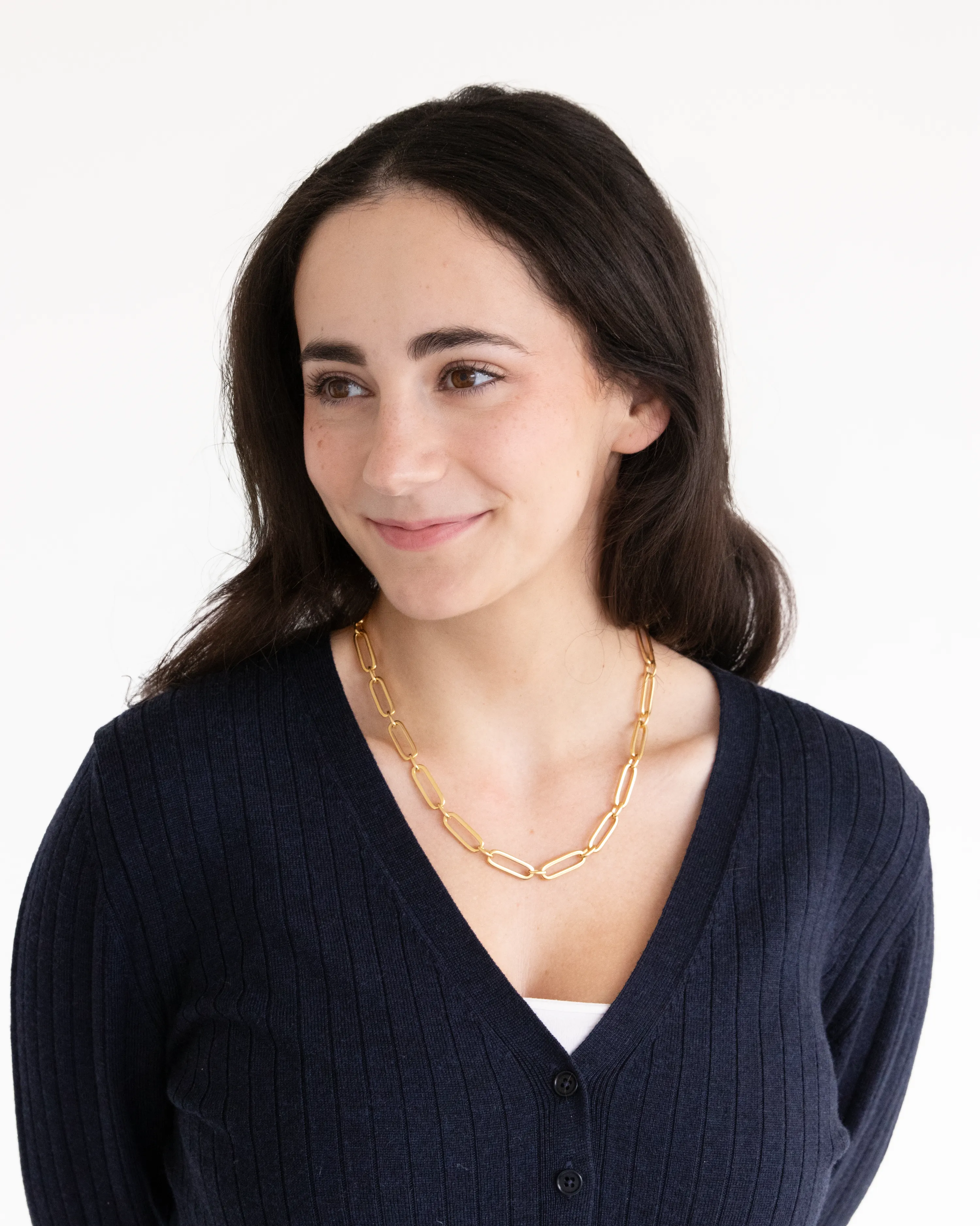 Mixed Link Paperclip Necklace sold by Susan Shaw product image thumbnail 2