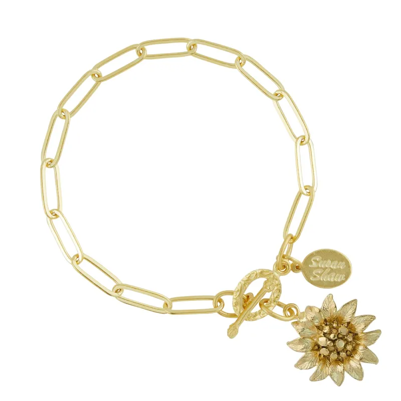 Sunflower Paperclip Bracelet sold by Susan Shaw