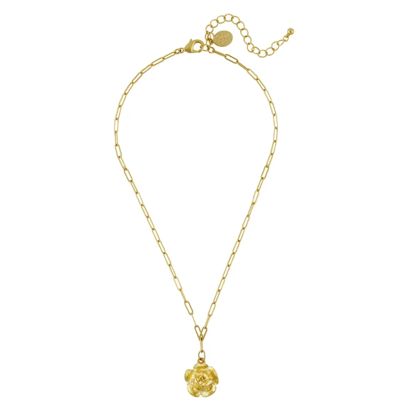 Rose Paperclip Necklace sold by Susan Shaw