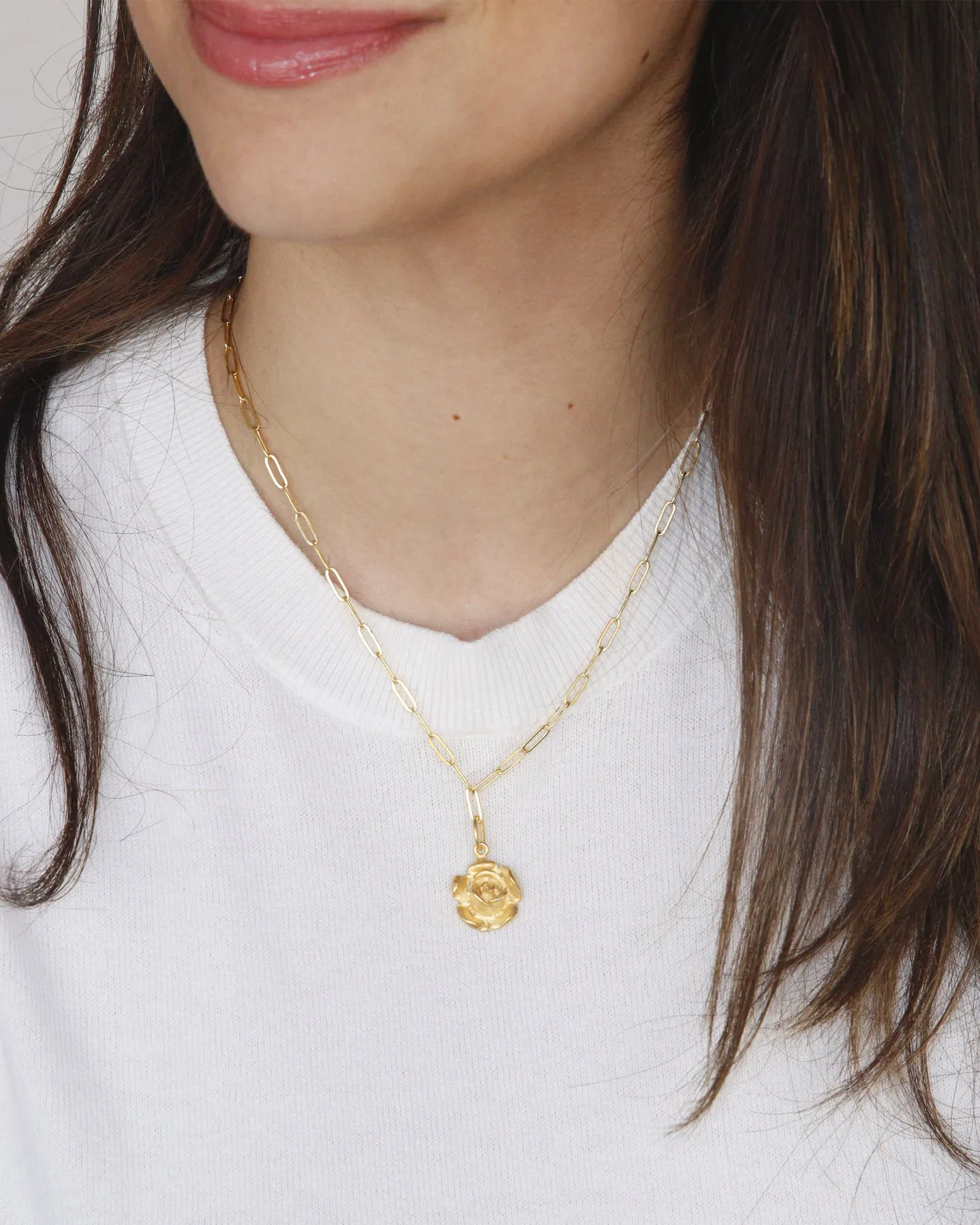 Rose Paperclip Necklace sold by Susan Shaw product image thumbnail 2