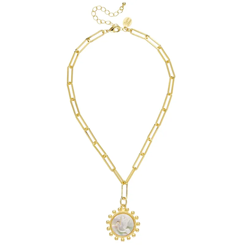 Emily Engraved Dove Necklace sold by Susan Shaw