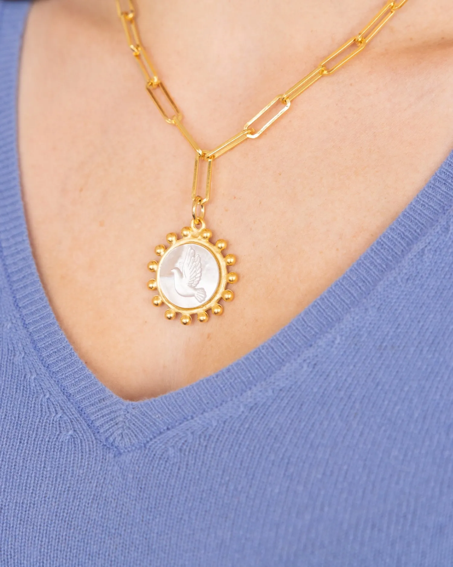 Emily Engraved Dove Necklace sold by Susan Shaw product image thumbnail 3