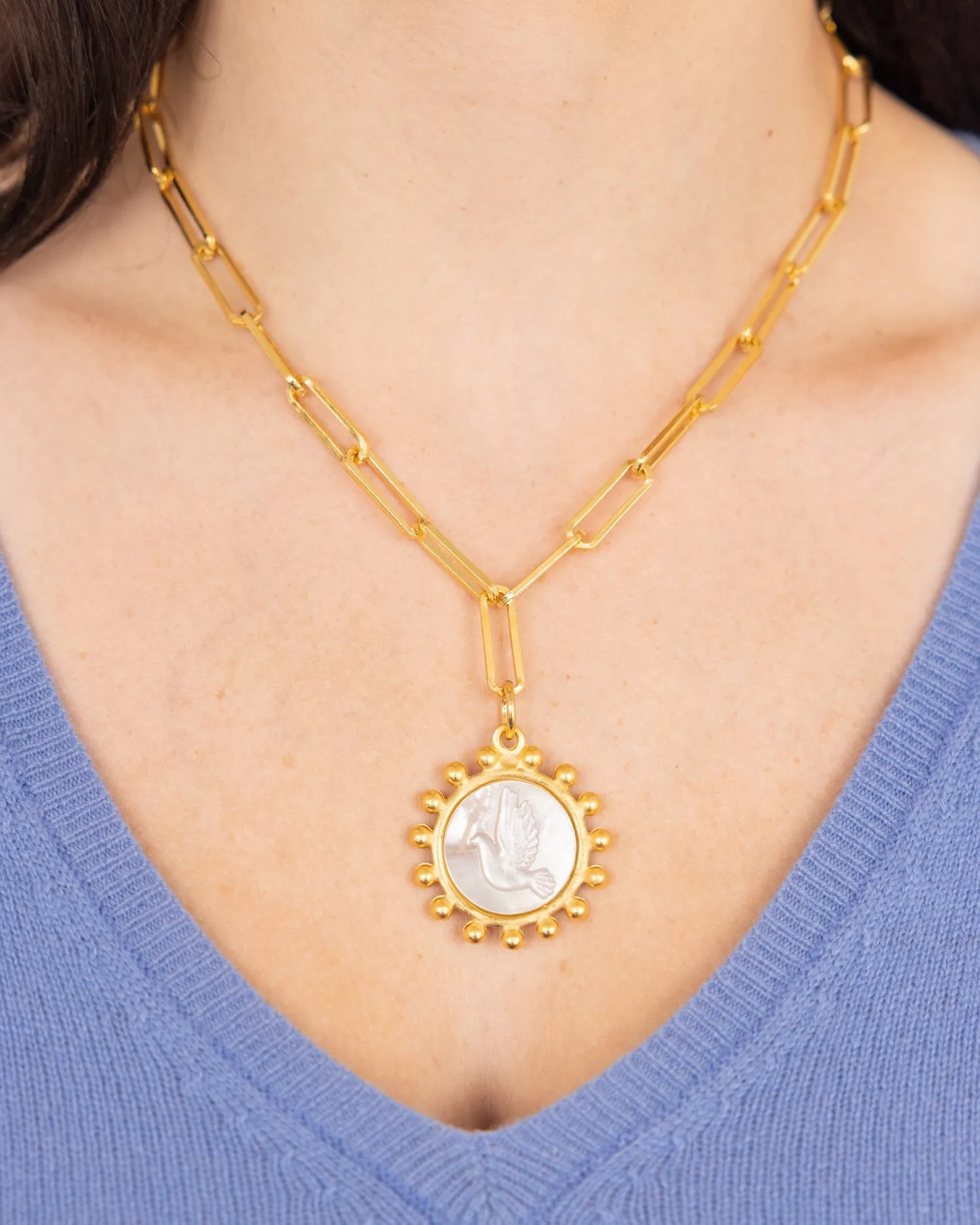 Emily Engraved Dove Necklace sold by Susan Shaw product image thumbnail 4