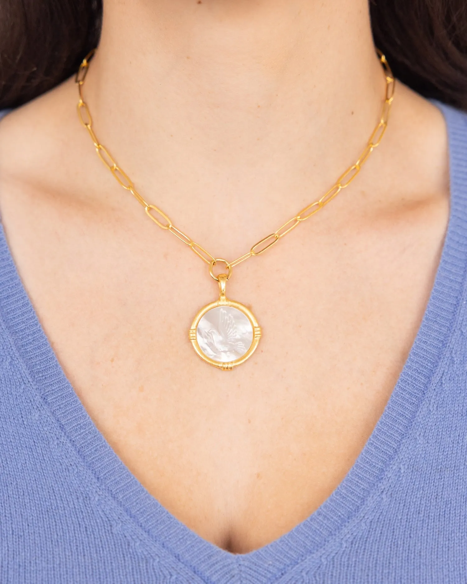 Ida Engraved Dove Necklace sold by Susan Shaw product image thumbnail 2