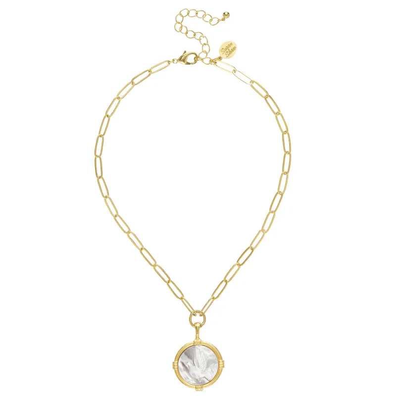 Ida Engraved Dove Necklace sold by Susan Shaw