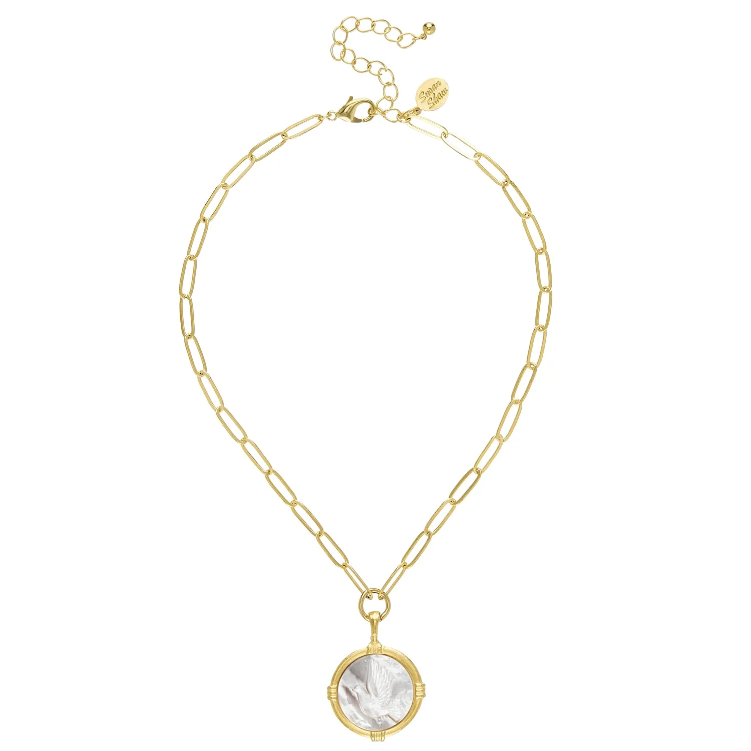 Ida Engraved Dove Necklace sold by Susan Shaw