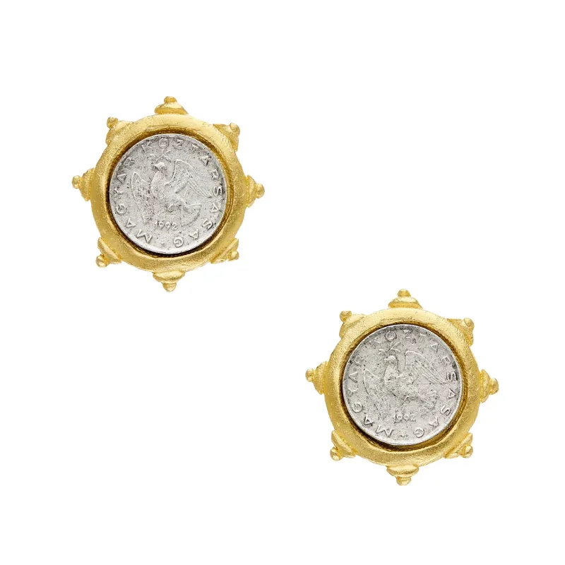 Dove Coin Studs sold by Susan Shaw