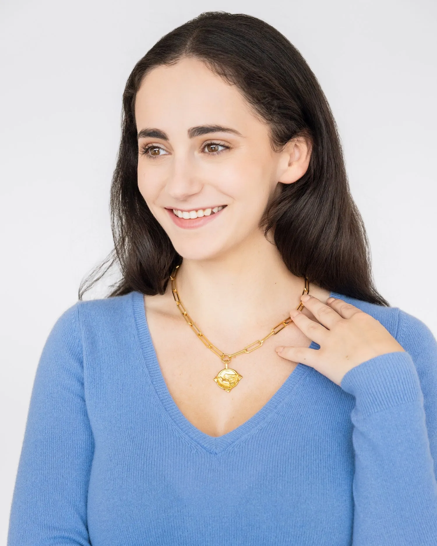 Dove Paperclip Necklace sold by Susan Shaw product image thumbnail 2