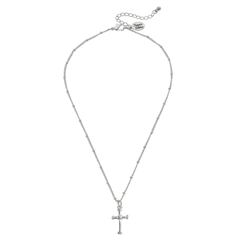 Silver Dainty Cross Necklace sold by Susan Shaw