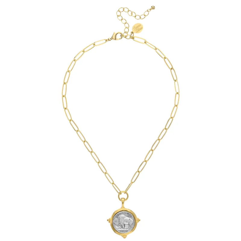 Buffalo Nickel Paperclip Necklace sold by Susan Shaw