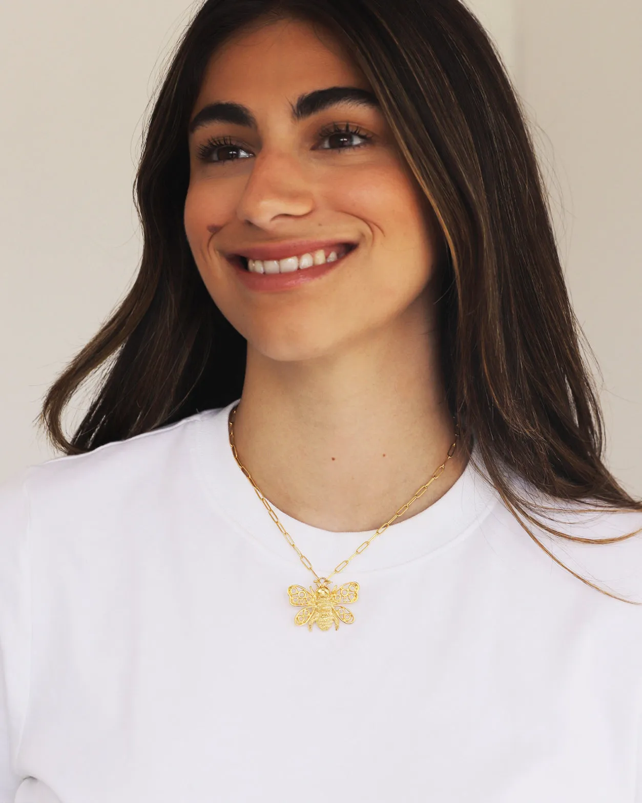 Bee Paperclip Necklace sold by Susan Shaw product image thumbnail 2