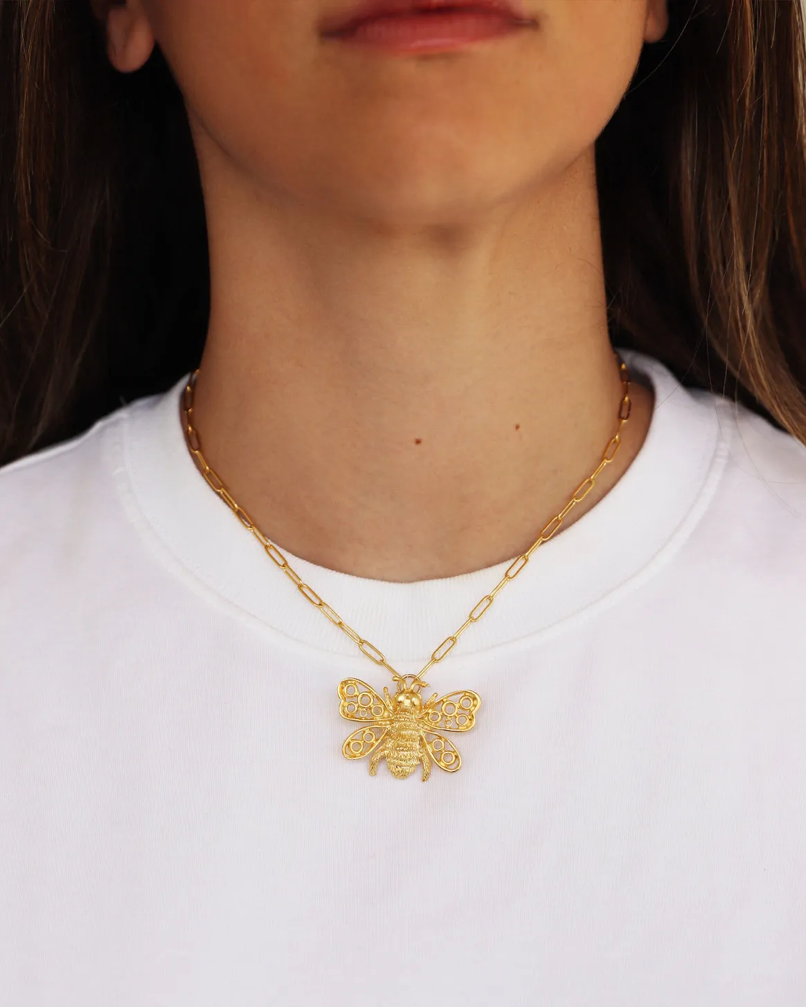 Bee Paperclip Necklace sold by Susan Shaw product image thumbnail 3