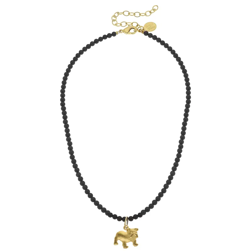 Alys Bulldog Black Onyx Necklace sold by Susan Shaw