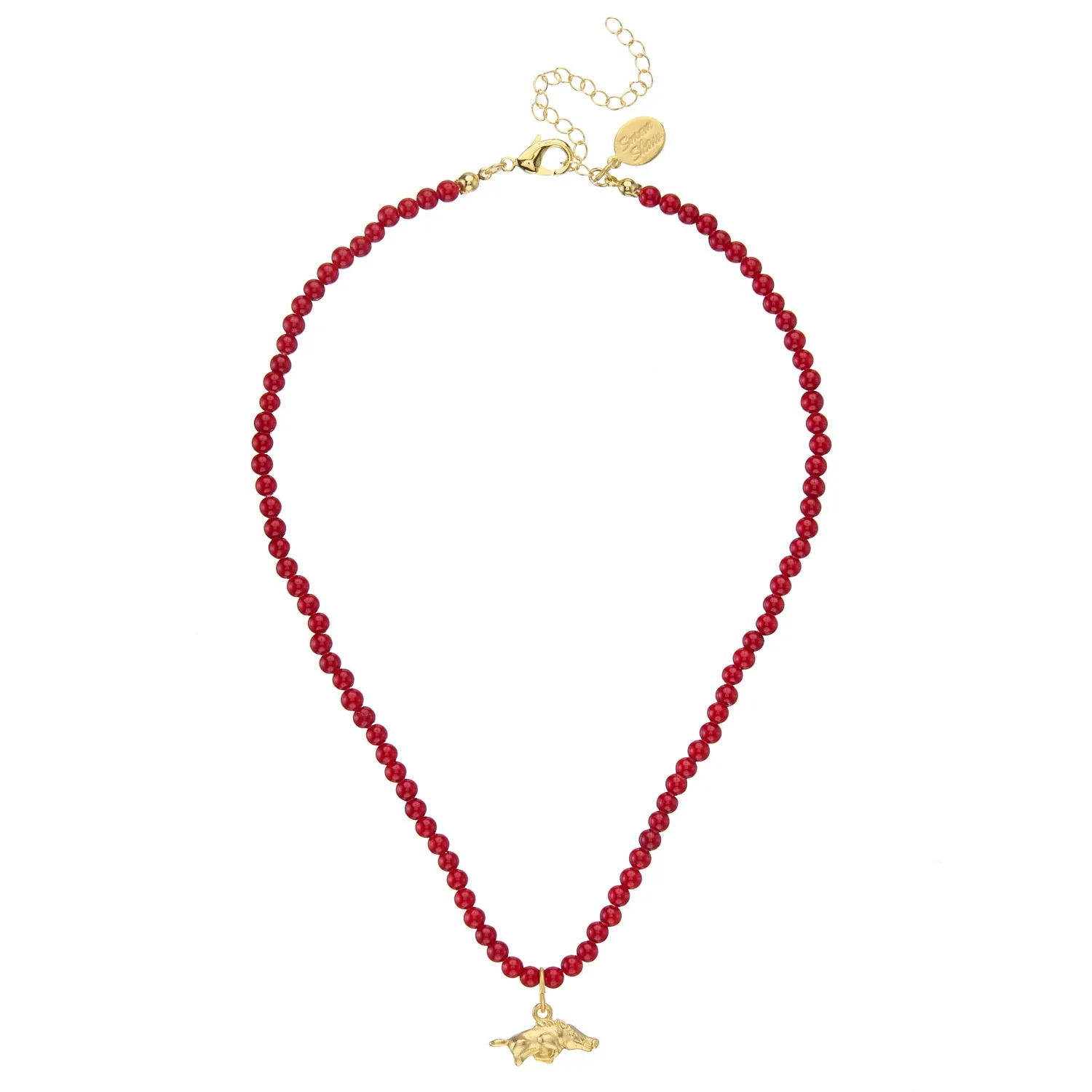 Alys Wild Boar Red Coral Necklace sold by Susan Shaw